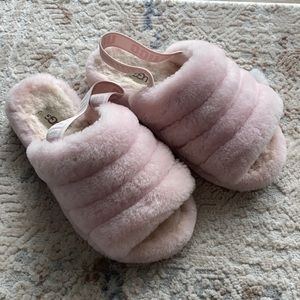 UGG fuzzy slippers. Women’s size 9